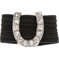 Produktbild von QHP Peitschenschmuck Trèfle aus Polyester in Schwarz Silber und Bunt