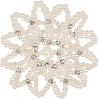 Produktbild von QHP Perle Haarnetz aus Spitze mit Strass für Damen in Weiß