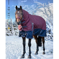 Produktbild von QHP Pferde Outdoordecke mit Hals 300g in Rot aus Polyester