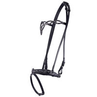 Produktbild von QHP Pferde Trense Icelandic Frosti aus Leder in Schwarz mit Silber