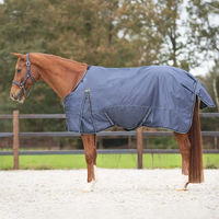 Produktbild von QHP Pferdedecke Sapphire Blau Weiß aus Polyester - 50 g