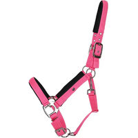 Produktbild von QHP Pferdehalfter aus Nylon in Schwarz Braun oder Rosa