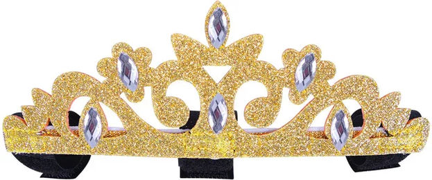 Produktbild von QHP Pferdekrone aus Filz in Gold Standard
