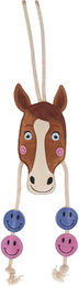 QHP Pferdespielzeug Rosalynn Kokosnuss Rosa Blau Braun – Bild 1 von 2