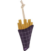 Produktbild von QHP Pferdespielzeug Snackcounter Fries mit Wildleder-Außenseite und Kokosfaser-Füllung zur Beschäftigung von Pferden
