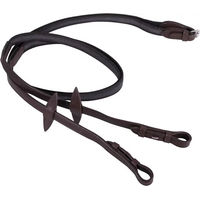 Produktbild von QHP Pferdezügel Supergrip aus Leder in Braun für Ponys