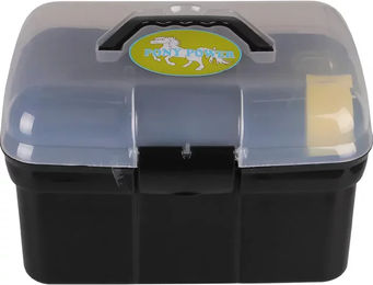 QHP Pony Power Putzset aus Kunststoff in Schwarz Transparent – Bild 1 von 9