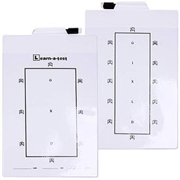 Produktbild von QHP Praxisschild Dressur Lehrntafel für Dressurvierecke aus Kunststoff in Weiß und Schwarz