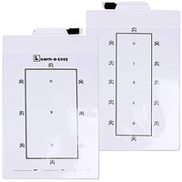 Produktbild von QHP Praxisschild Dressur Lehrntafel für Dressurvierecke aus Kunststoff in Weiß und Schwarz