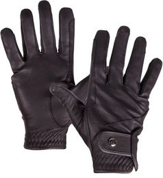 QHP Pro Reithandschuhe aus Leder Schwarz Größe L Unisex – Bild 1 von 2