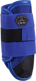 Produktbild von QHP QCross Eventing Gamaschen vorne aus Polyester in Beige oder Blau Größe L