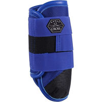 Produktbild von QHP QCross Eventing Gamaschen vorne aus Polyester in Beige oder Blau Größe L