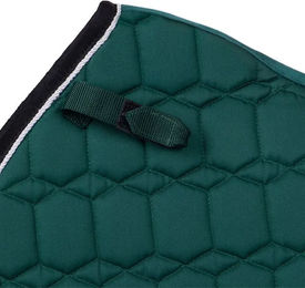 QHP QCross Schabracke Eldorado anatomisch geformt mit Wabenmuster für Warmblut in Marine – Bild 1 von 4