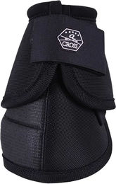 QHP QCross Technical Hufglocken mit No-Turn-Einsatz und Klettverschluss Schwarz S – Bild 1 von 3