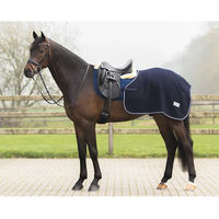 Produktbild von QHP Quarter Woll-Ausreitdecke für Pferde in Navy Blau Größe M