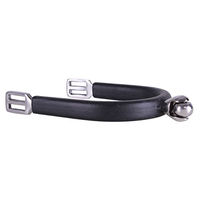 Produktbild von QHP Radsporen Damen Edelstahl 20mm Schwarz mit Kautschuk