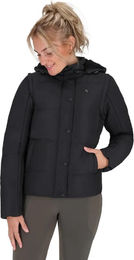 QHP Rayah Winterjacke für Damen mit abnehmbaren Ärmeln Schwarz wasserabweisend – Bild 1 von 1