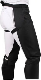 QHP Regenchaps wasserdichte Reithosen Chaps für Damen und Herren Schwarz – Bild 1 von 4
