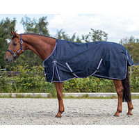 Produktbild von QHP Regendecke Luxury für Pferde mit Fleecefutter Navy Blau 195 cm