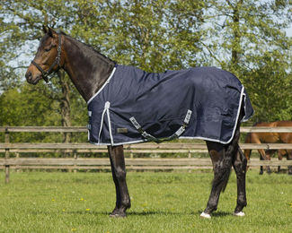 QHP Regendecke Turnout 600 ohne Füllung Dunkelblau 155/205 cm – Bild 1 von 2