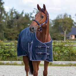 QHP Regendecke Turnout Luxus Blau 200g – Bild 1 von 1