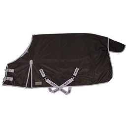 QHP Regendecke Turnout XL 600D 0g Füllung für Pferde Schwarz 145 cm – Bild 1 von 4