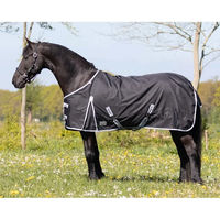 Produktbild von QHP Regendecke Turnout XL 600D Schwarz für Pferde