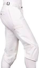 QHP Regenüberhose für Damen und Herren aus Polyester weiß waterproof Winter – Bild 1 von 2
