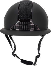 Produktbild von QHP Reithelm Detroit Polovisier Schwarz Kunststoff Größe 59-61