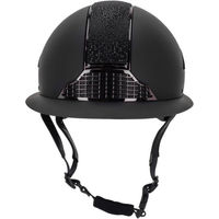 Produktbild von QHP Reithelm Detroit Polovisier Schwarz Kunststoff Größe 59-61