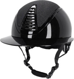 QHP Reithelm Glendale Polovisier schwarz Größe 57-59 – Bild 1 von 1