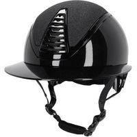 Produktbild von QHP Reithelm Glendale Polovisier schwarz Größe 57-59