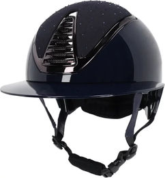 QHP Reithelm Memphis mit Polo Visier in Navy Größe 51-55 – Bild 1 von 1