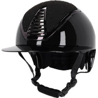 Produktbild von QHP Reithelm Memphis Polovisier schwarz Größe 57-59
