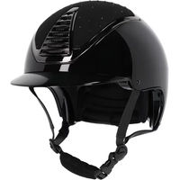 Produktbild von QHP Reithelm Memphis Schwarz mit Strasssteinen Größe 55-57 cm