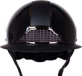 QHP Reithelm Miami Polo Visor Schwarz Unisex 57-59 cm – Bild 1 von 6