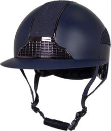 QHP Reithelm Ohio mit Polovisier Navy Blau Grösse 51-55 – Bild 1 von 4