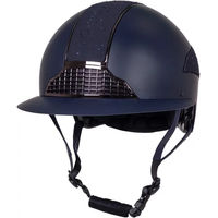 Produktbild von QHP Reithelm Ohio mit Polovisier Navy Blau Grösse 51-55