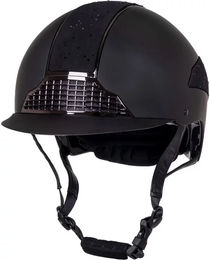 QHP Reithelm Ohio mit Standardvisier Schwarz Unisex – Bild 1 von 6
