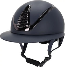 QHP Reithelm Toledo mit Polovisier navy Größe 51-55 – Bild 1 von 1