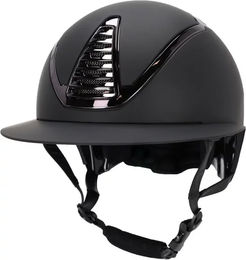 QHP Reithelm Toledo mit Polovisier Schwarz Größe 57-59 – Bild 1 von 1