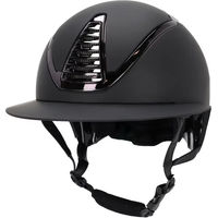 Produktbild von QHP Reithelm Toledo mit Polovisier Schwarz Größe 59-61