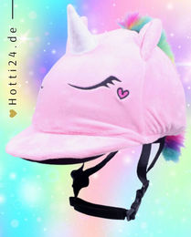 Produktbild von QHP Reithelm Überzug Einhorn Rosa Bunt aus Polyester