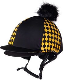 QHP Reithelm-Überzug Omaha aus Polyester in Gelb Bunt Einheitsgröße Unisex – Bild 1 von 3