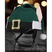 Produktbild von QHP Reithelm Überzug Weihnachten Wichtel Grün aus Polyester Einheitsgröße