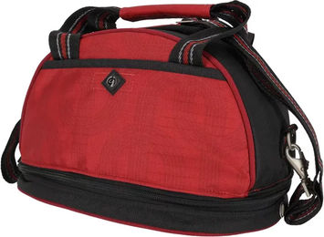 QHP Reithelmtasche Collection wasserabweisend aus Polyester in Rot – Bild 1 von 2