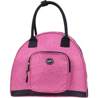 Produktbild von QHP Reithelmtasche für Damen in Rosa aus wasserabweisendem Polyester mit Reißverschluss und Zusatzfach