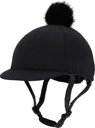 QHP Reithelmüberzug Glitter Schwarz aus Polyester Einheitsgröße – Bild 1 von 3