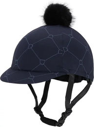 QHP Reithelmüberzug Liora Blau aus Polyester Unisex – Bild 1 von 9