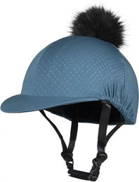 Produktbild von QHP Reithelmüberzug Micah Sommer Polyester Unisex Türkis Blau